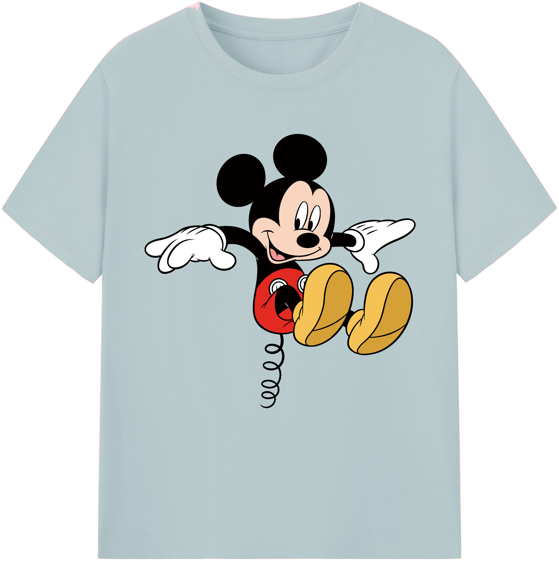 （画像用） ミッキーマウス Mickey Mouse 綿100％半袖Tシャツ（フロントプリント）